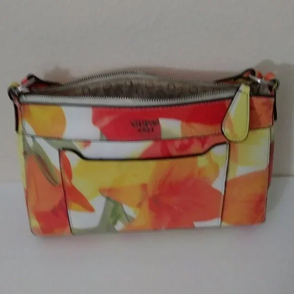 Guess Blessing Yellow Floral Cross-body Bag - Picture 2 of 13
